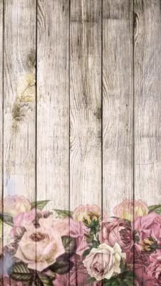 Roses on Wood Wall image